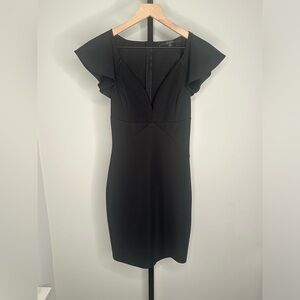 Guess Black Dress ruffle sleeve